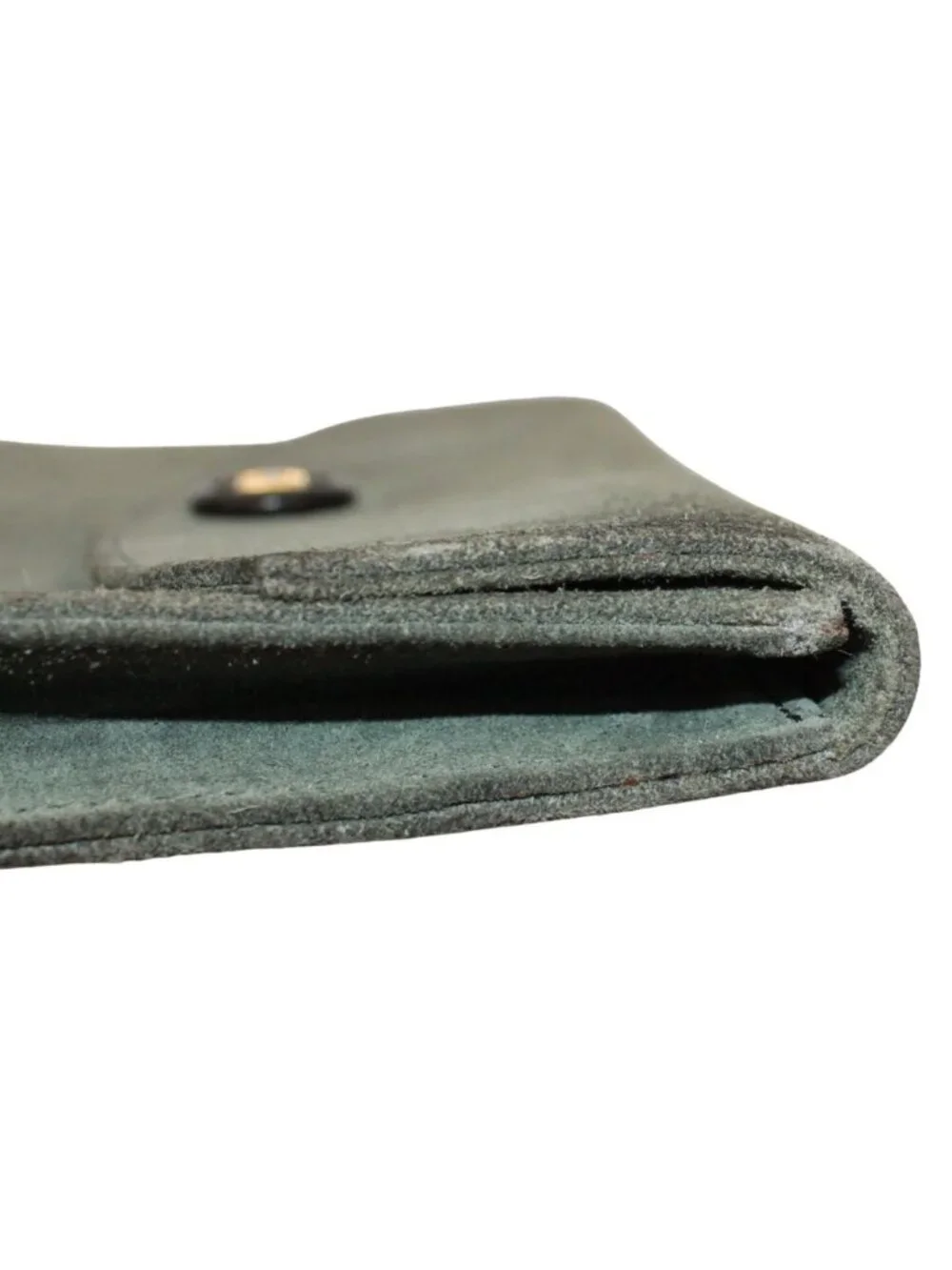 Hermes Pochette Rio Suede Gray Clutch Gold